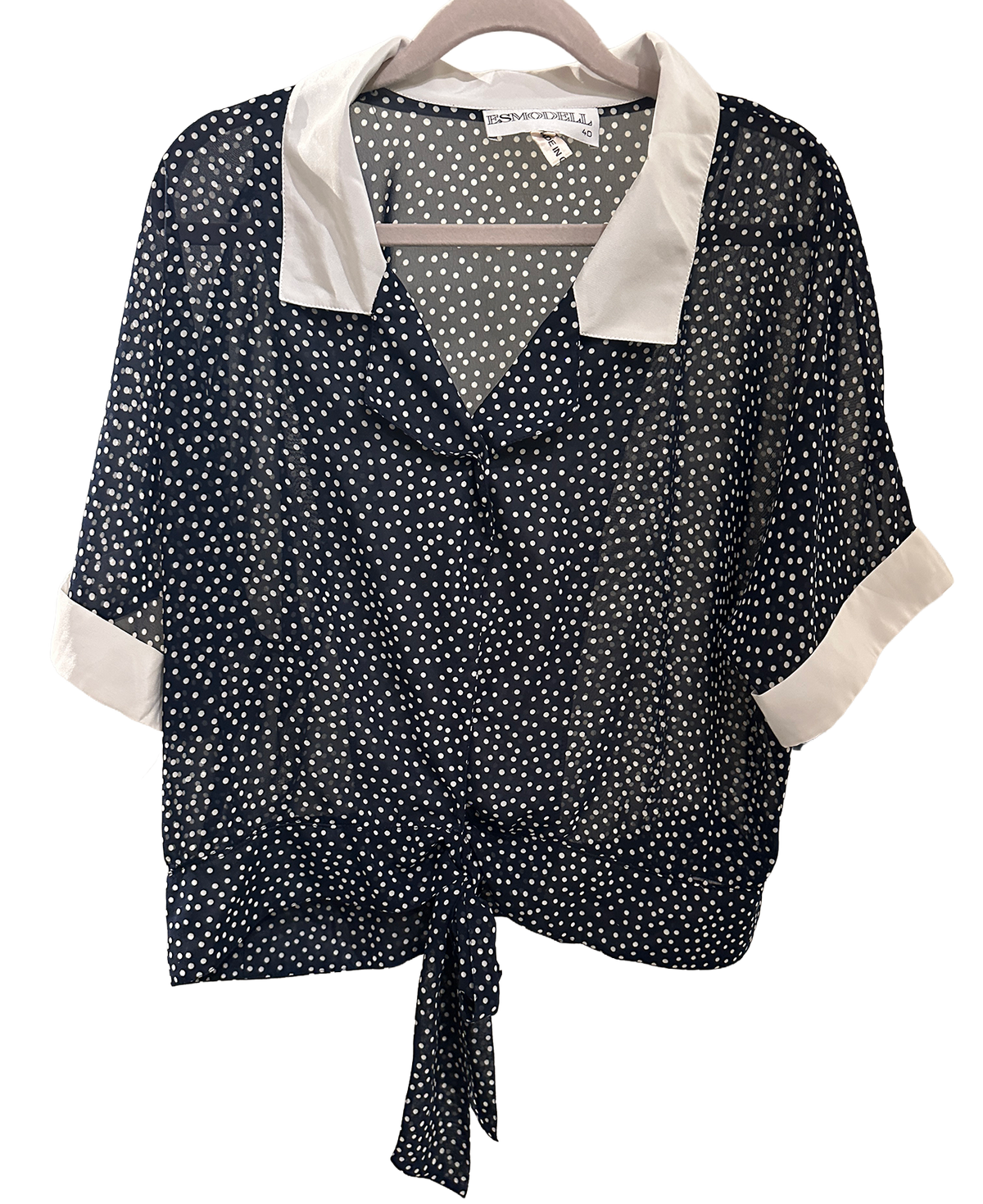 Vintage bluse med knyting