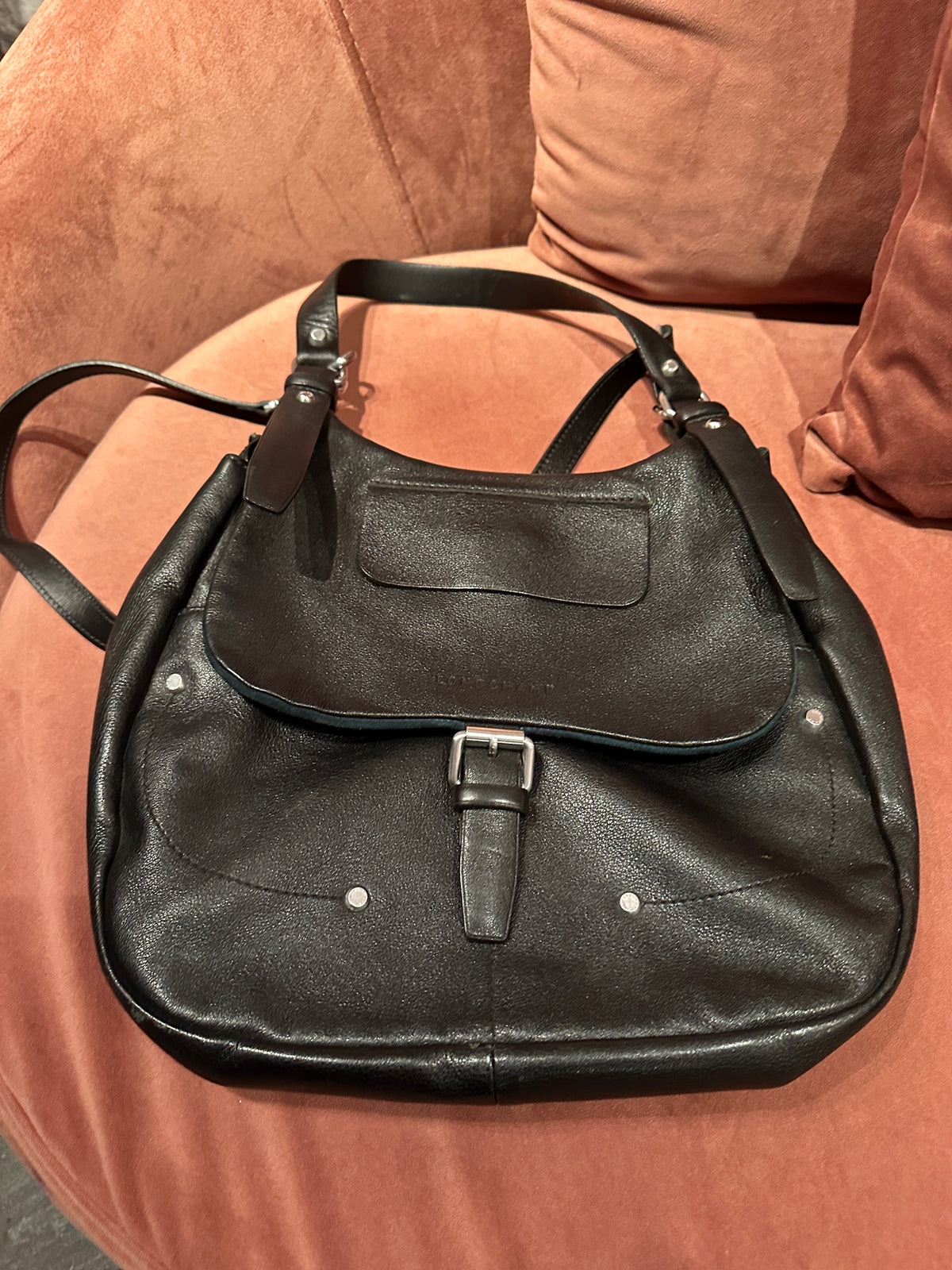 Lærveske fra Longchamp