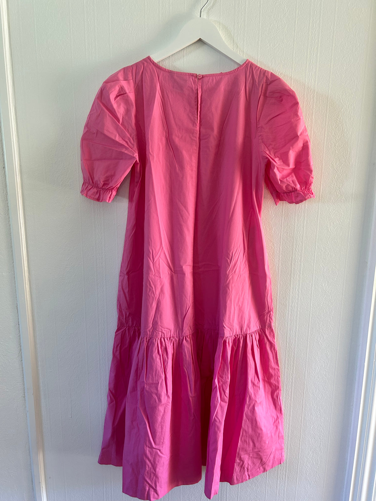 Rosa kjole i bomull (kun på nett)