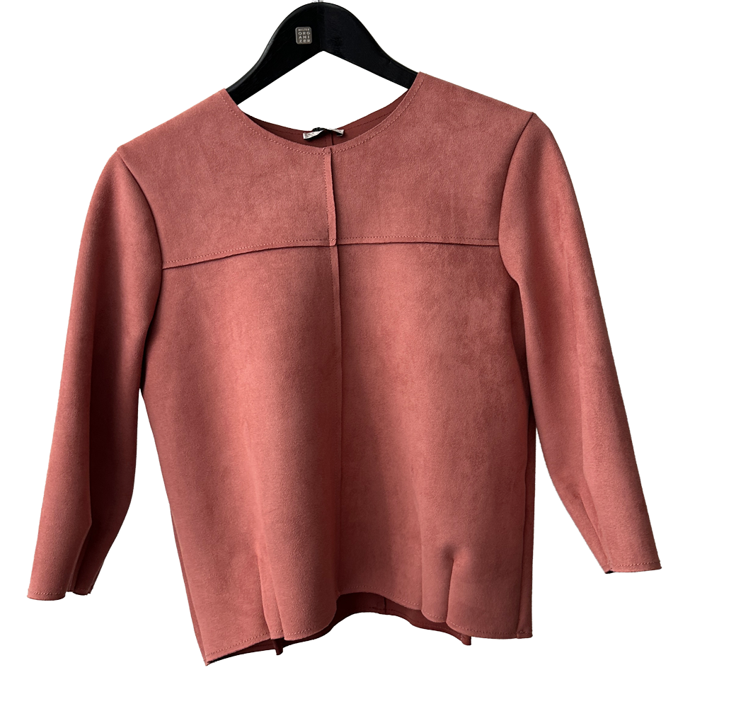 Topp i fake semsket skinn fra Zara