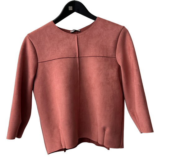 Topp i fake semsket skinn fra Zara