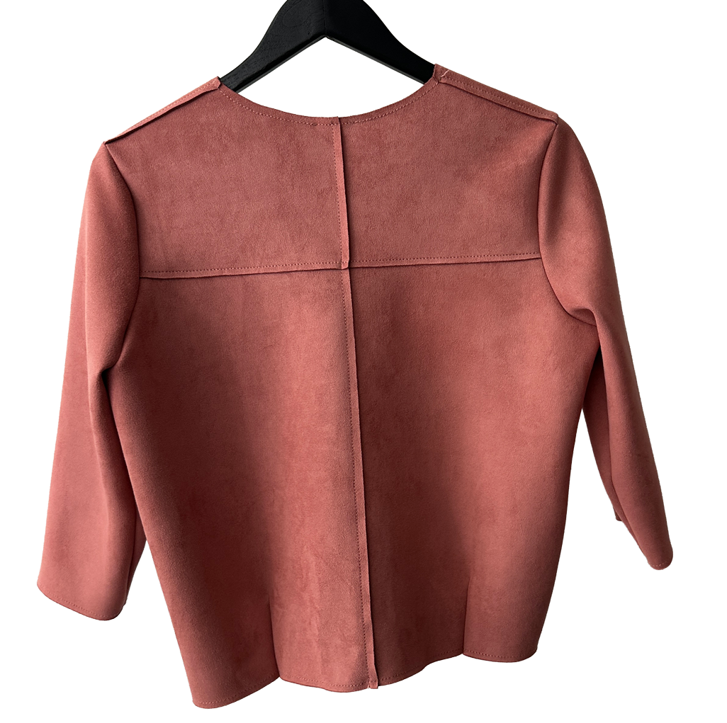 Topp i fake semsket skinn fra Zara