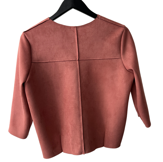 Topp i fake semsket skinn fra Zara