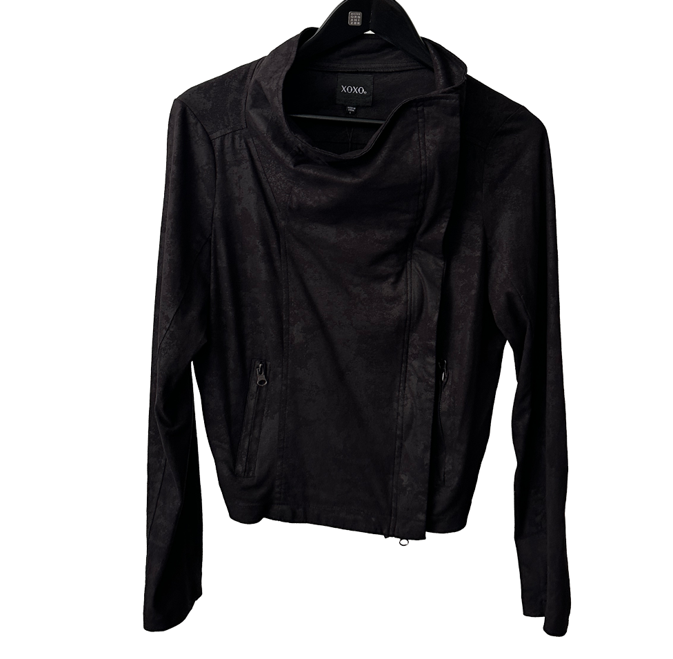 Tynn jakke i bikerstil