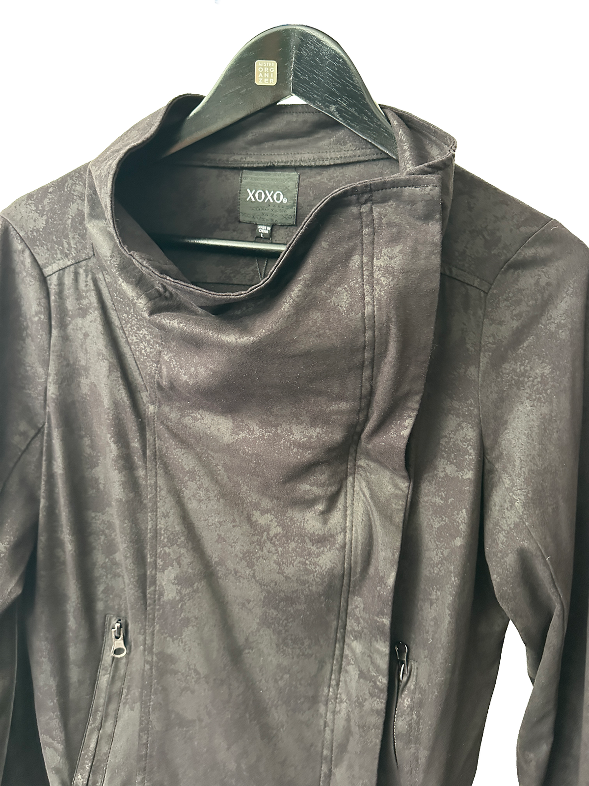 Tynn jakke i bikerstil