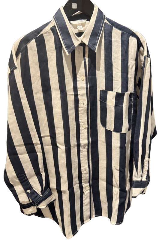 Stripete linskjorte fra H&M