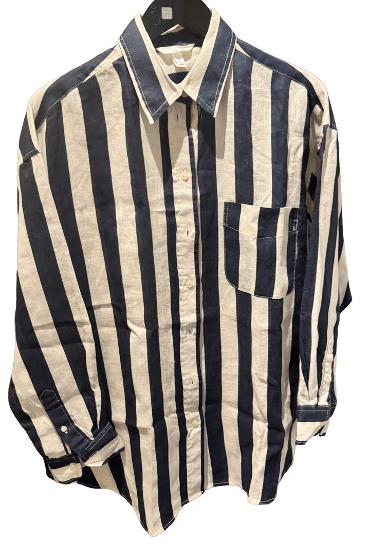 Stripete linskjorte fra H&M