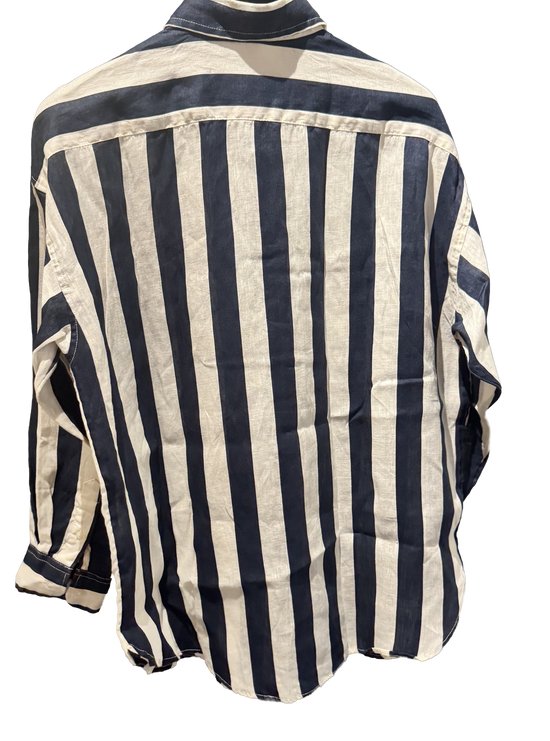 Stripete linskjorte fra H&M
