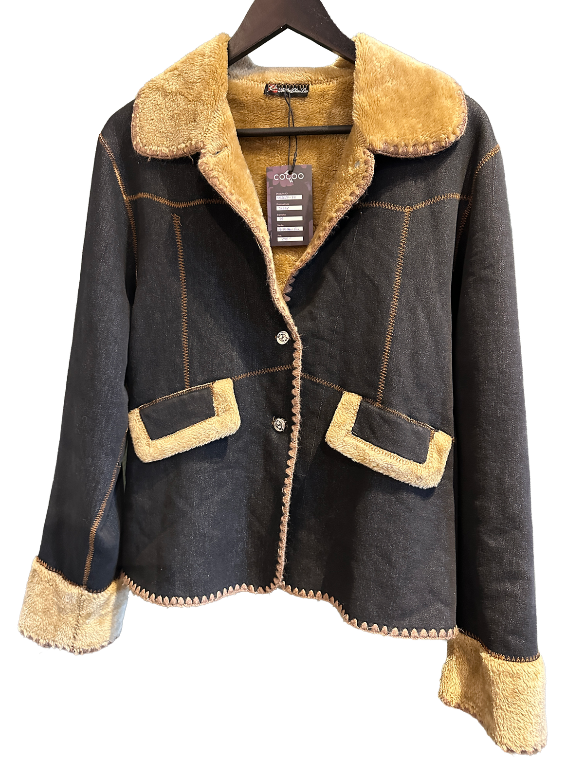 Jakke i denim-look