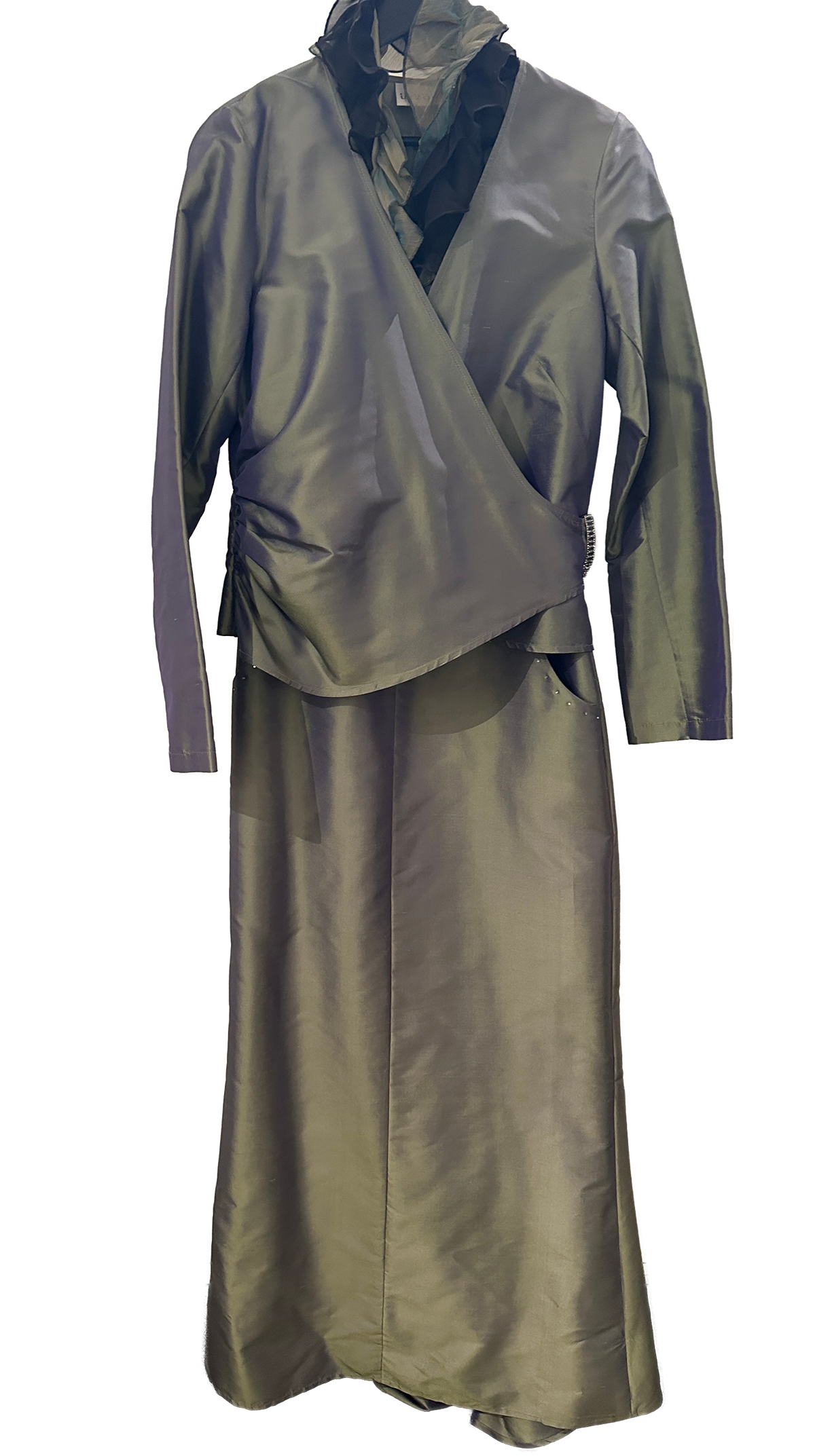 Elegant lang kjole i 100% silke