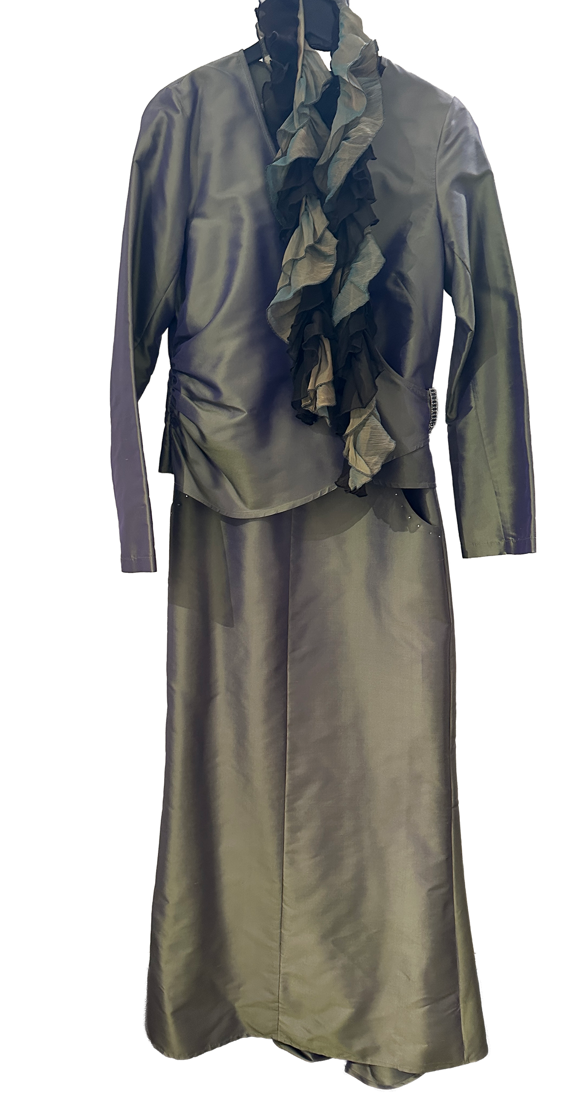 Elegant lang kjole i 100% silke