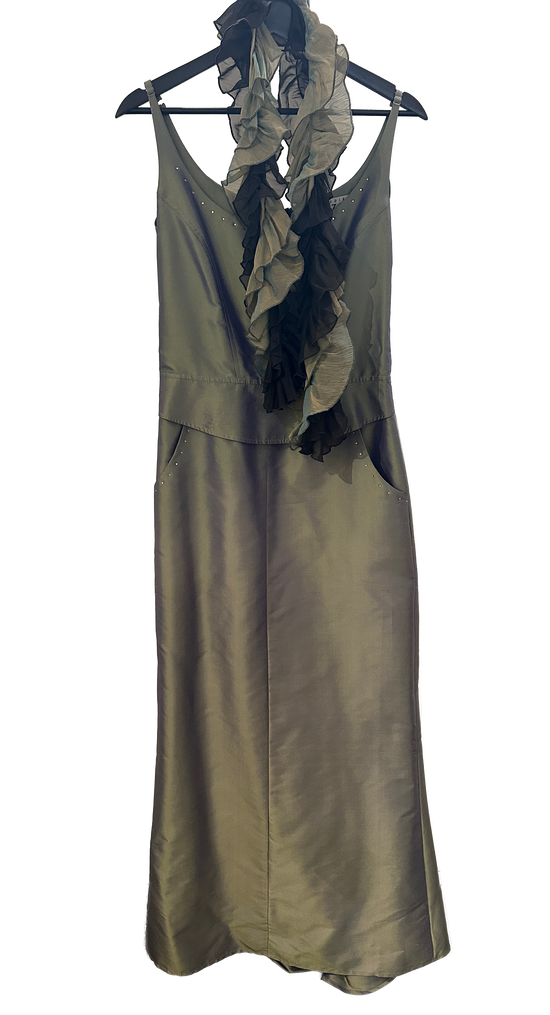 Elegant lang kjole i 100% silke