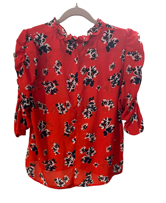 Bluse med korte ermer