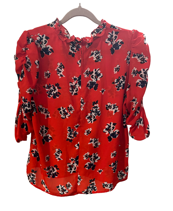 Bluse med korte ermer
