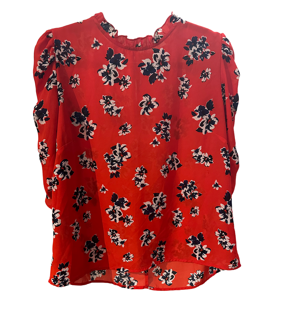 Bluse med korte ermer