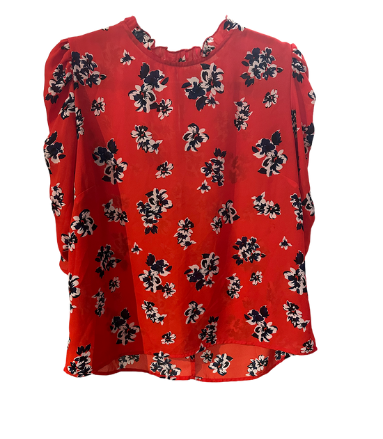 Bluse med korte ermer
