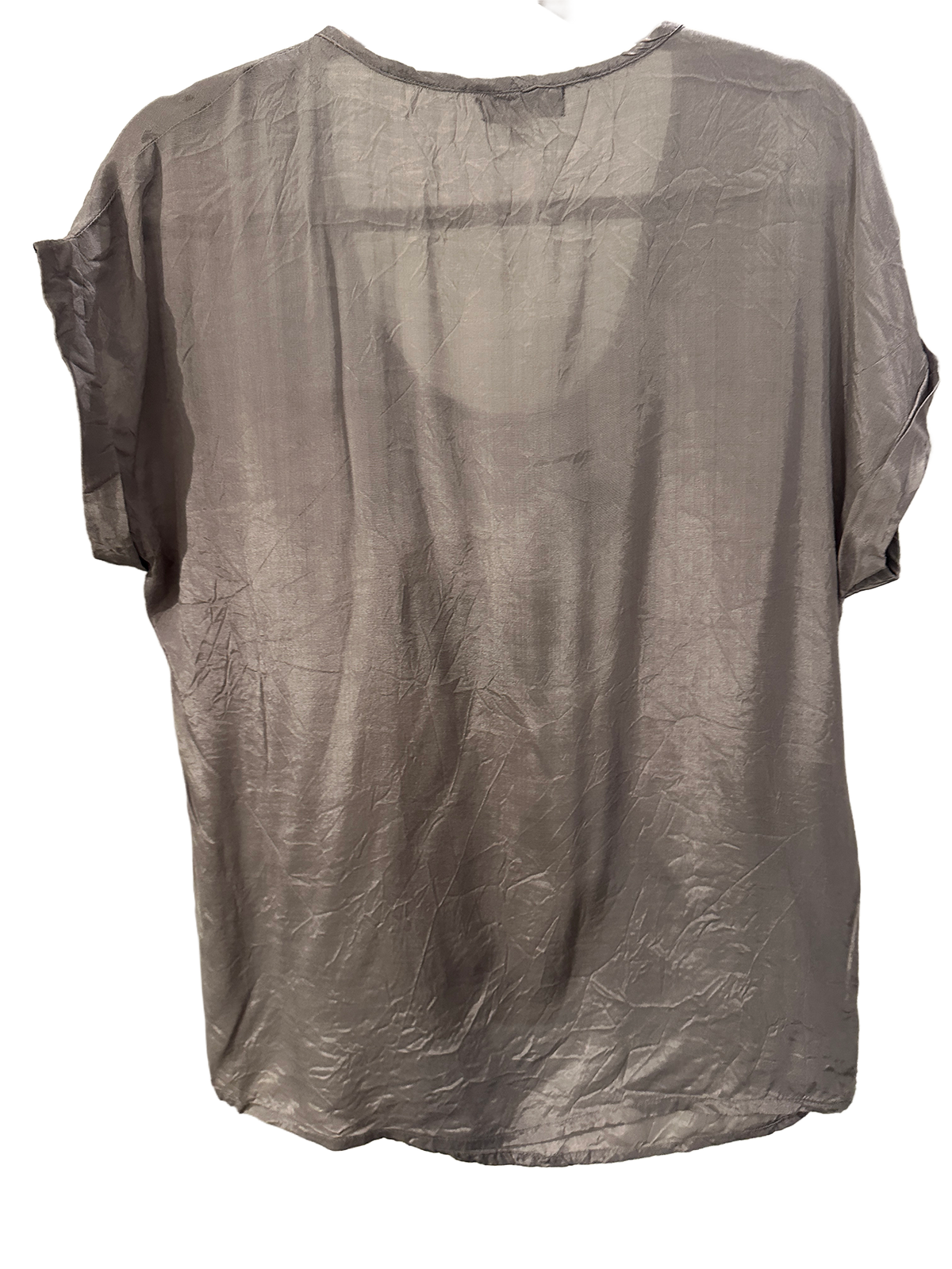 Bluse med perlebroderi av en fågel