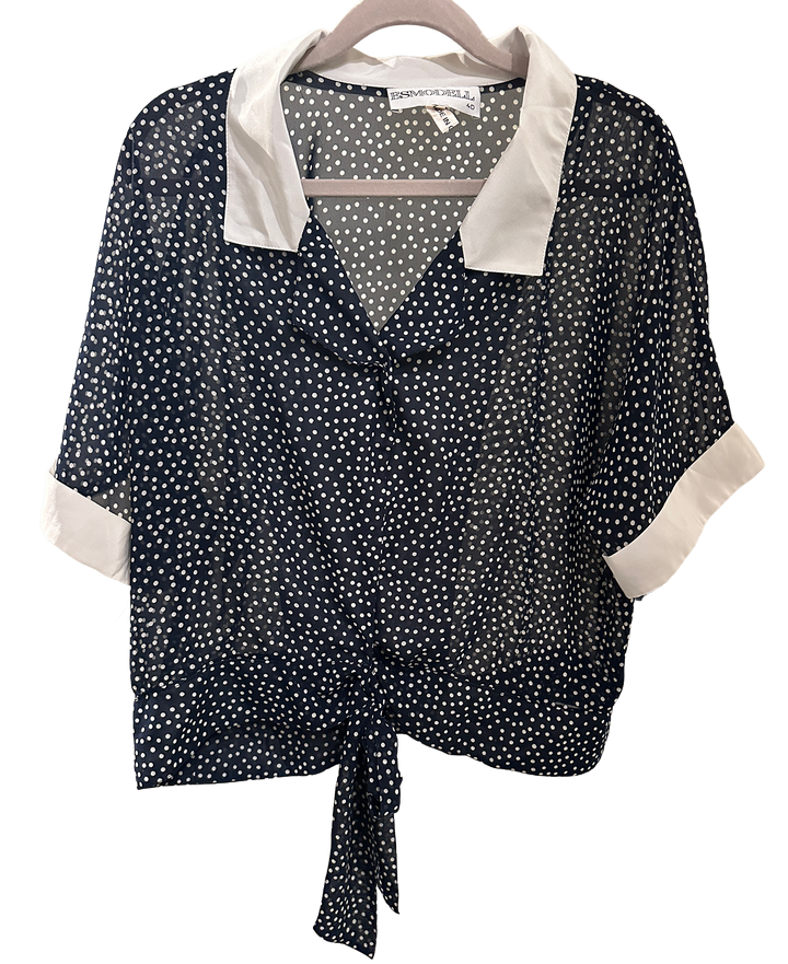 Vintage bluse med knyting