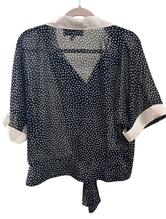 Vintage bluse med knyting