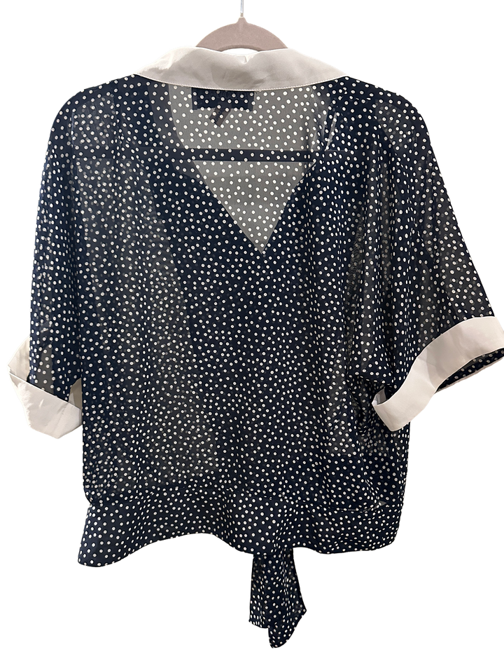 Vintage bluse med knyting